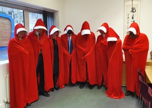 St Mary Magdalene Academy Islington, Staff Dress As Book Characters for World Book Day 2020, Handmaid's Tale