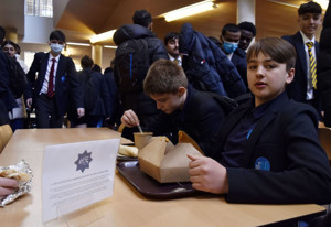 St mary magdalene academy islington student enjoying the new lunchtime selection in the launch of our new cafe 1875