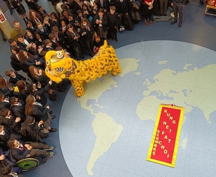 St mary magdalene academy smma islington students enjoy the lion dance for chinese new year 2