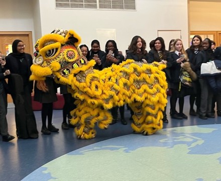 St mary magdalene academy smma islington students enjoy the lion dance for chinese new year 4