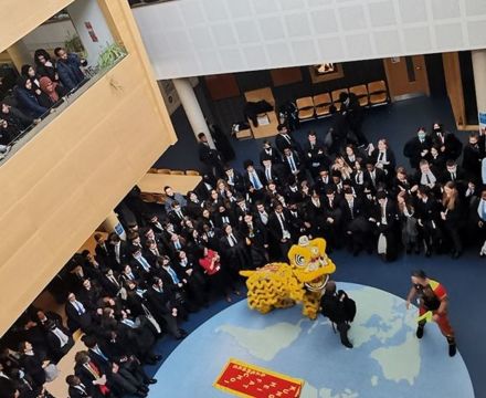 The lion dance takes over the smma forum for chinese new year