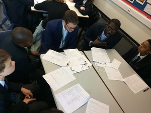 St mary magdalene academy islington year 7 students meet business volunteers at a careers workshop