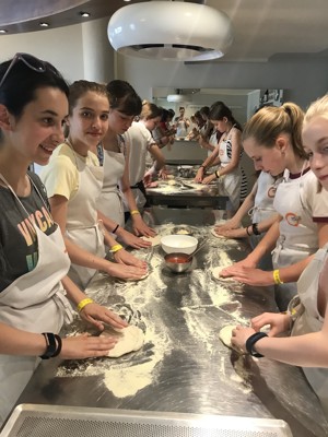 St mary magdalene academy london islington students in florence trip making pizza