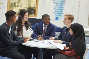 Islington sixth form students from st mary magdalene academy london meet with deputy head