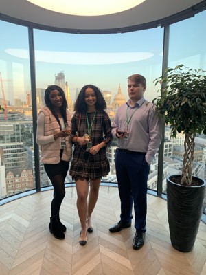 Sixth Form Students from St Mary Magdalene Sixth Form Islington attend a busines reception at Deloitte