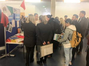 Sixth form open evening st mary magdalene academy islington london exhibition stalls exploring a level courses and subjects